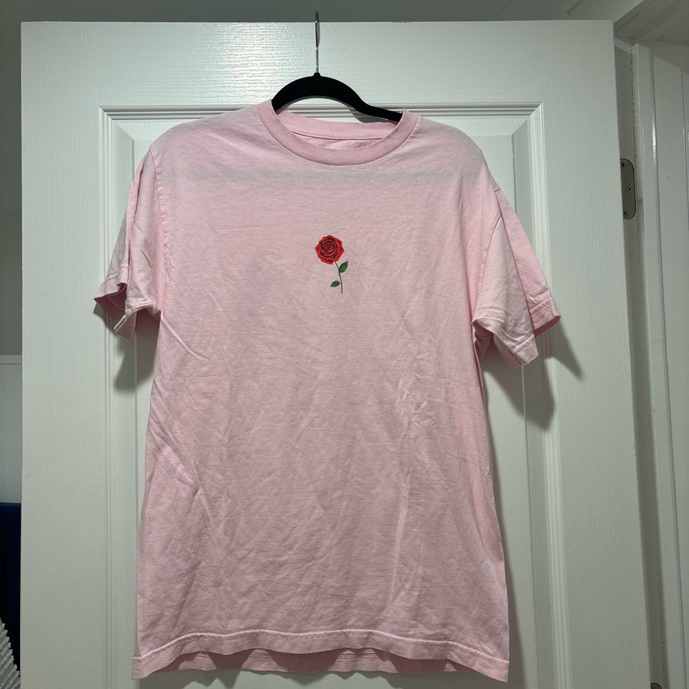 Anti Social Social Club Pink T-Shirt with Rose